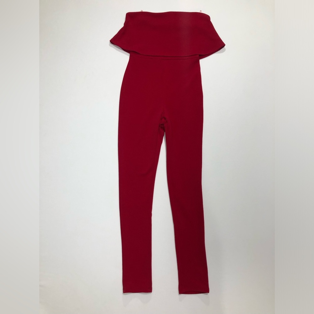 Fashion Nova Women’s Red Strapless Jumpsuit Size Small